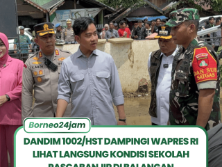 Kunjungan Wapres RI di Balangan Berjalan Aman, Dandim 1002/HST Dampingi Peninjauan Sekolah