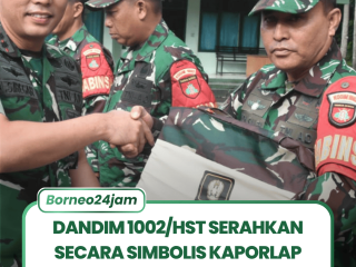Dandim 1002/HST Serahkan Kaporlap dari KASAD kepada Prajurit