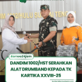 Perhatian Dunia Pendidikan, Dandim 1002/HST Serahkan Alat Drumband
