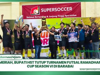 Meriah, Bupati HST Tutup Turnamen Futsal Ramadhan Cup Season VI di Barabai